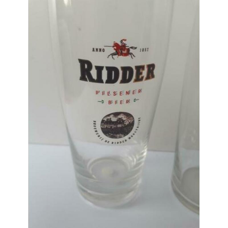 3 oud ridder bierglazen uit maastricht. zie foto's