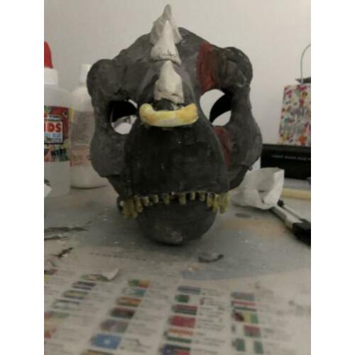 Dino mask commissies (MET KLEI)