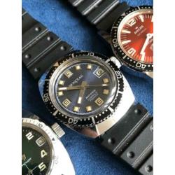 3 midzise duikhorloges diver vintage horloge