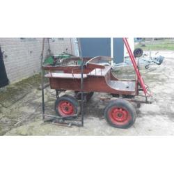 Menwagentje met 2x limoen voor pony tussen 115 en 150cm m