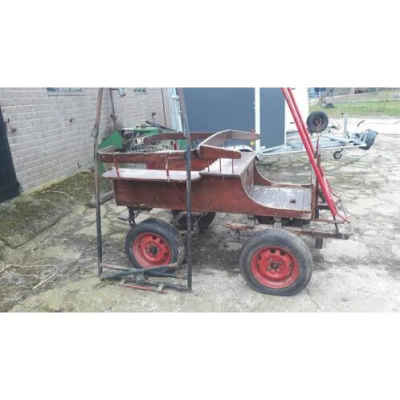 Menwagentje met 2x limoen voor pony tussen 115 en 150cm m
