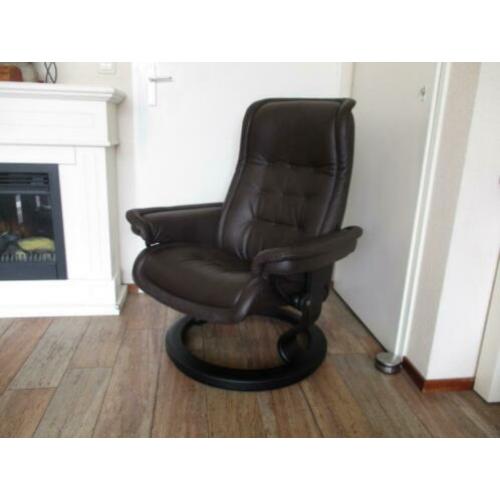 nieuwe Stressless Royal chocolade bruin leder maat small
