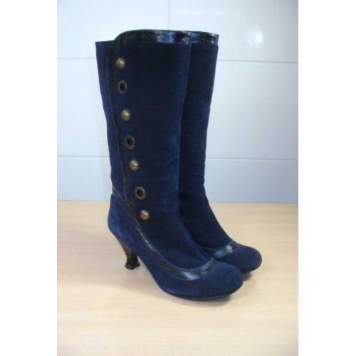Red or Dead suede blauwe laarzen met hakken 37 prima staat