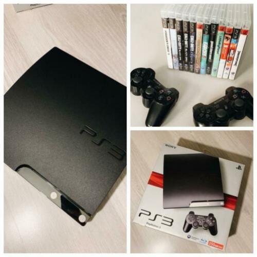 PS3 (250GB) + 12 spellen + 2 controllers
