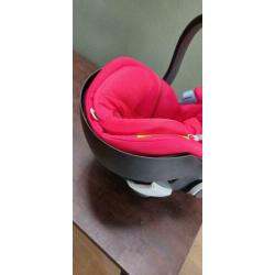 Cybex aton 5, meegroei, incl adapter kinderwagen, rood