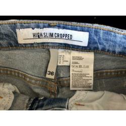 H&M, high slim cropped jeans, jeans, maat 36