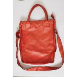 Cowboysbag handtas koraalrood