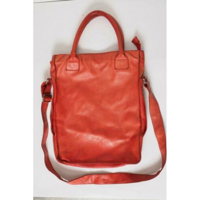 Cowboysbag handtas koraalrood