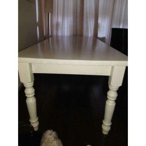 Massief houten brocante eettafel 180 x 90