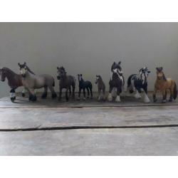 Schleich paarden 8 stuks
