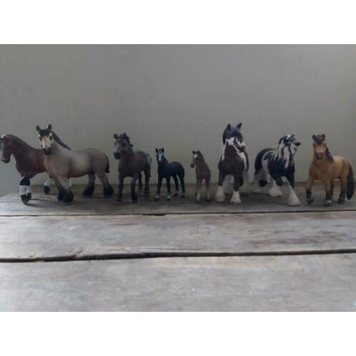 Schleich paarden 8 stuks