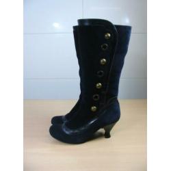 Red or Dead suede blauwe laarzen met hakken 37 prima staat