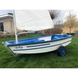 Optimist inclusief kalf strandtrailer