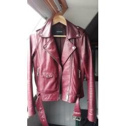NIKKIE LEREN JACK/ jas, NIEUWST, mt 34/36, XS,S