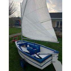 Optimist inclusief kalf strandtrailer
