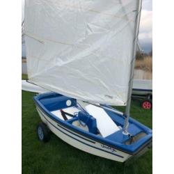 Optimist inclusief kalf strandtrailer