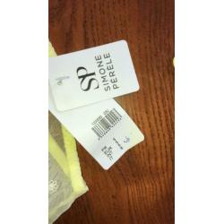 Nieuwe Simone Perele set BH 85E slip 5 ca 42, mooi geel