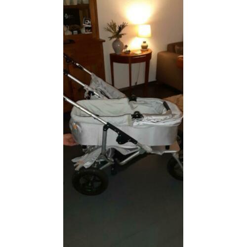 Easywalker duo wagen.1 reisweg 2 buggy 's.zilvergrijs