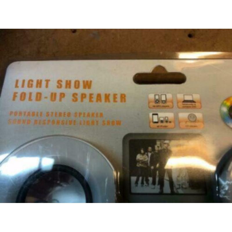 Mini-speaker met lichtshow (opvouwbaar)