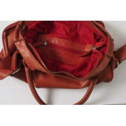 Cowboysbag handtas koraalrood