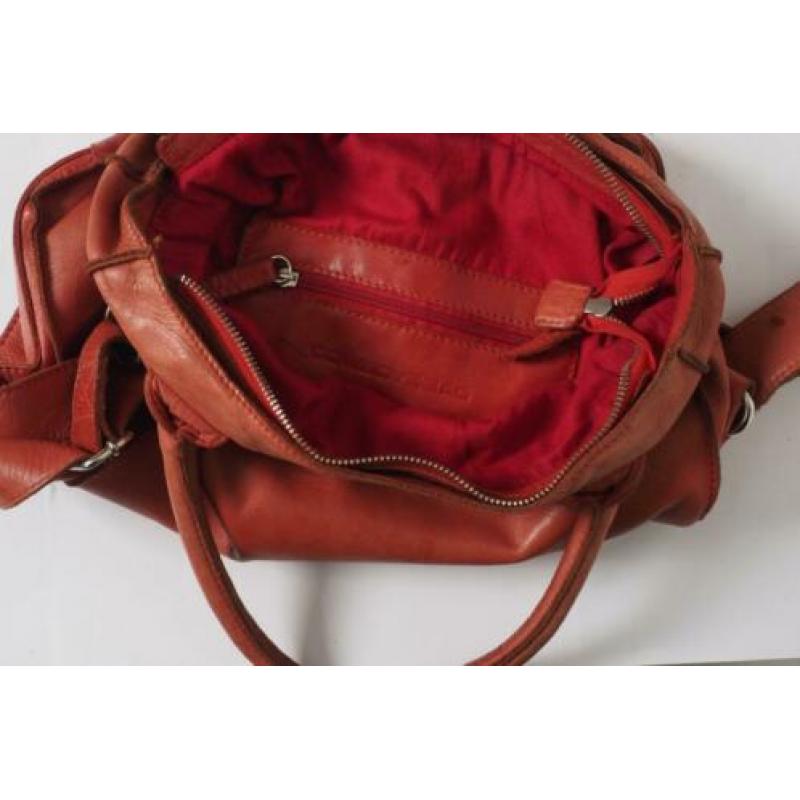 Cowboysbag handtas koraalrood