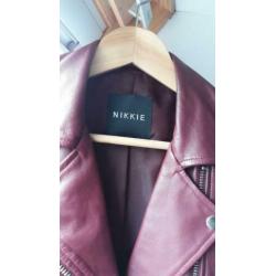 NIKKIE LEREN JACK/ jas, NIEUWST, mt 34/36, XS,S