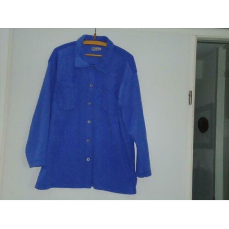 vest fleece vest mt l , blauw