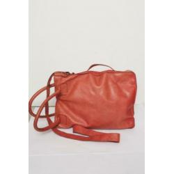 Cowboysbag handtas koraalrood