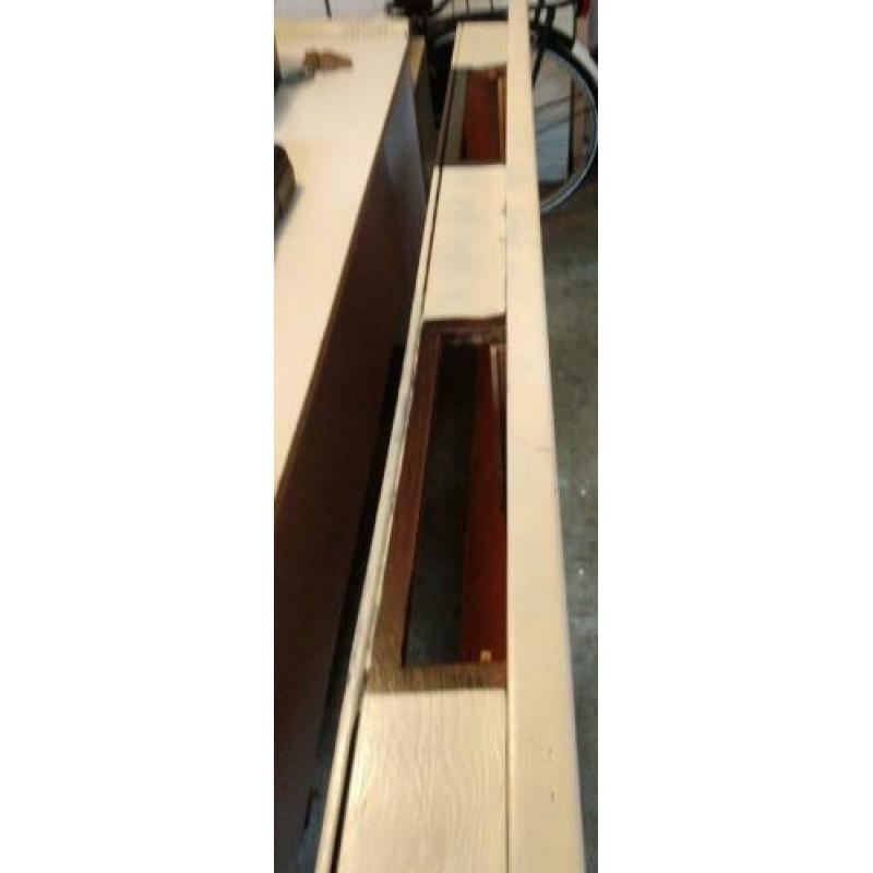Massief houten brocante eettafel 180 x 90