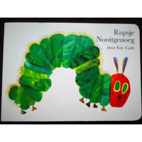 Rupsje Nooitgenoeg~Rups Nooit Genoeg~Hardcover Boek~Prenten