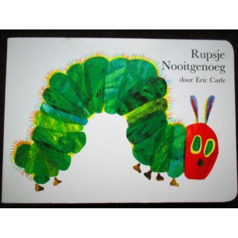 Rupsje Nooitgenoeg~Rups Nooit Genoeg~Hardcover Boek~Prenten