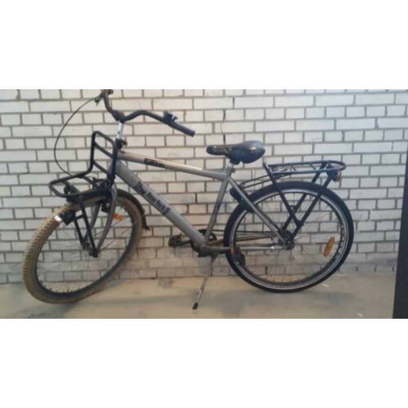 Jongens Fiets 24 inch Grijs.