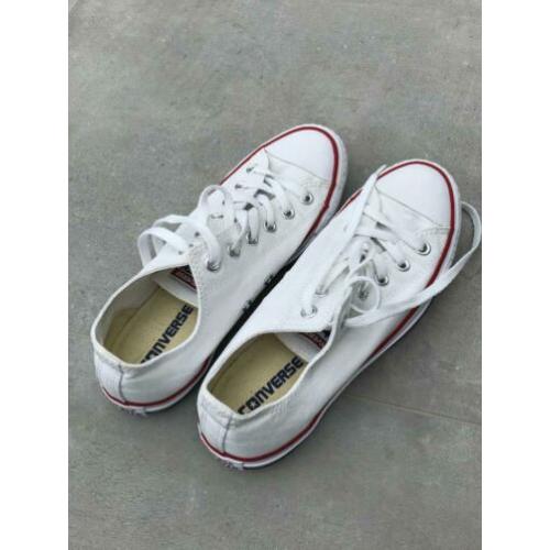 witte converse allstar gympen, maat 39,5 1x gedragen