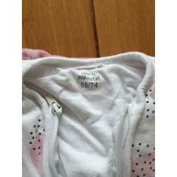 Meisjes slaapzak 68/74 prenatal. (2x)
