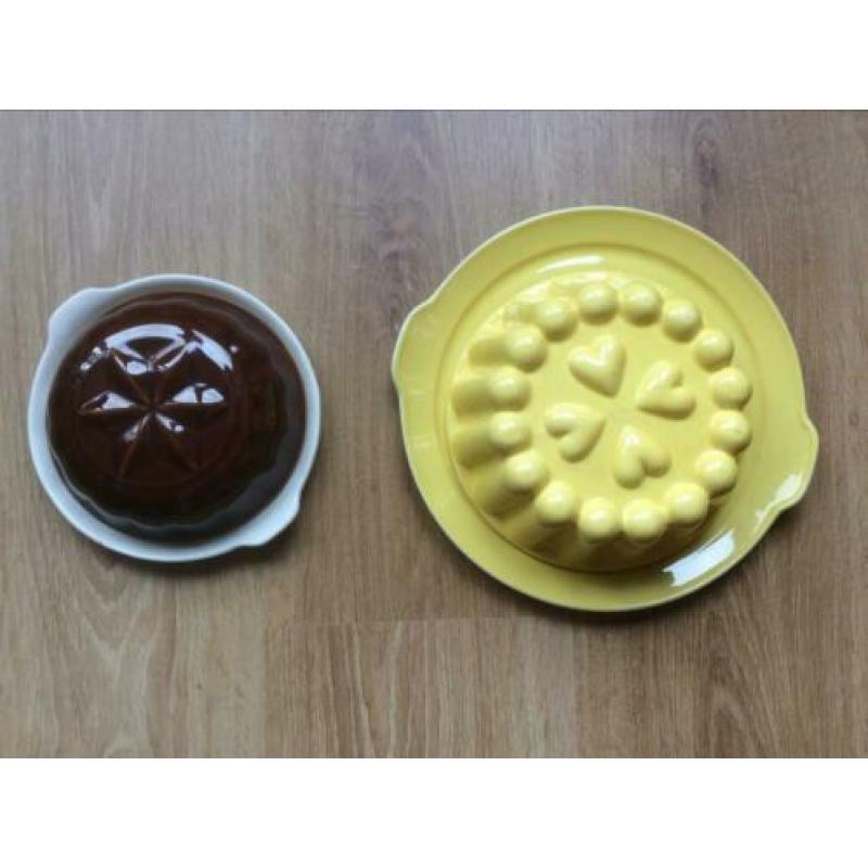 2 puddingvormen met omkeer schaal