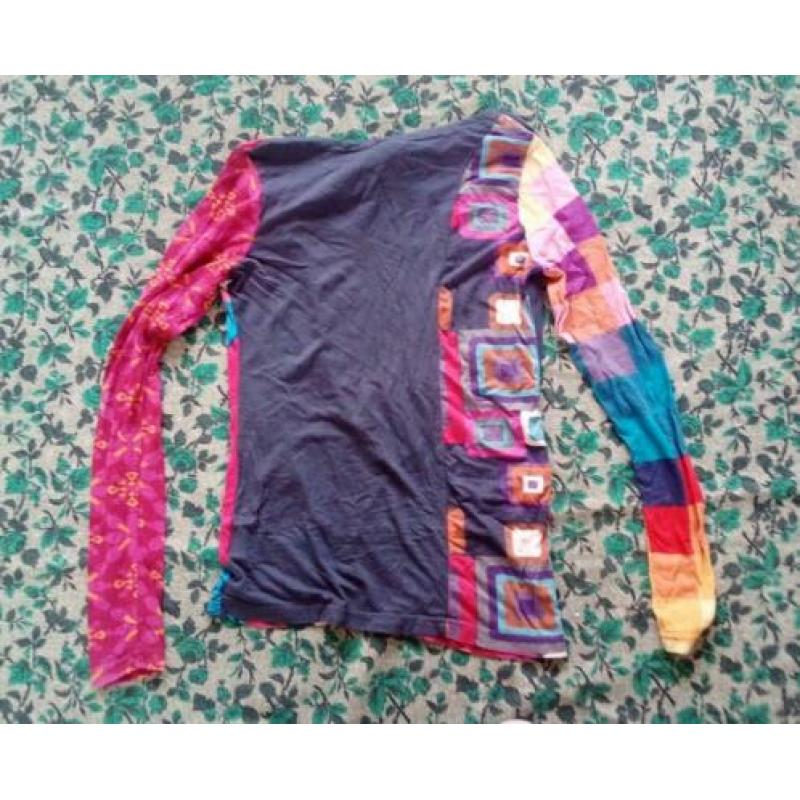 DESIGUAL, longsleeve, gekleurd, bloemen, maat M, dames