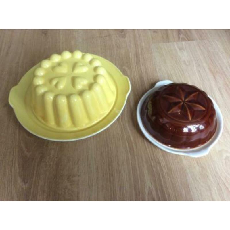 2 puddingvormen met omkeer schaal