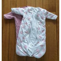 Meisjes slaapzak 68/74 prenatal. (2x)