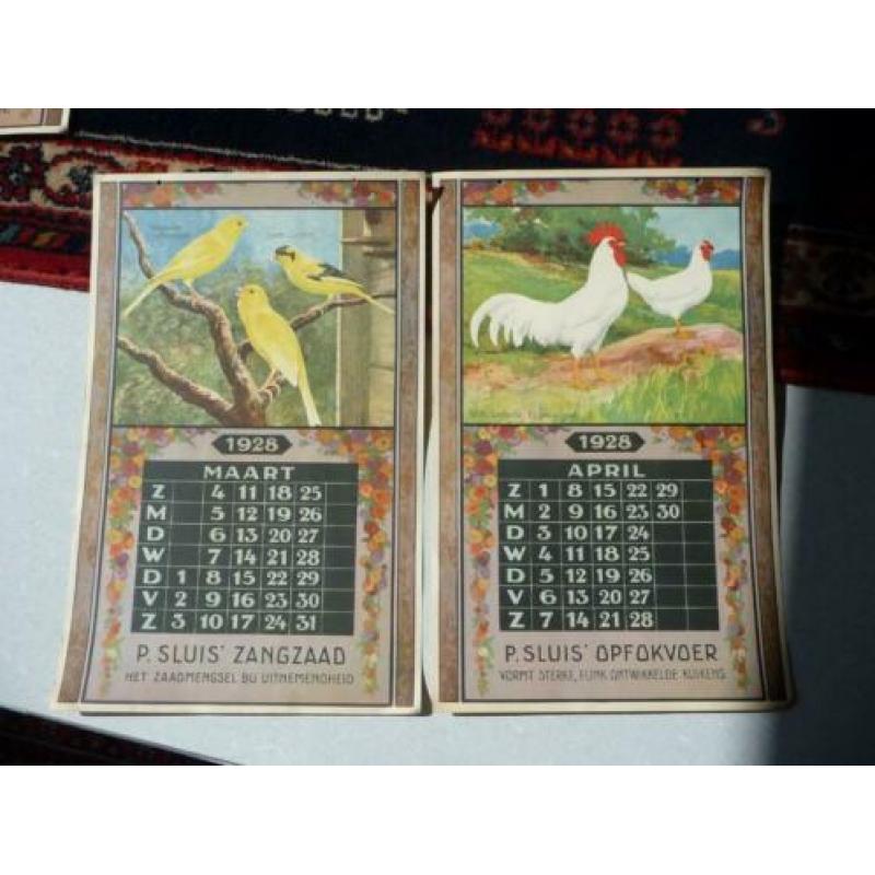oude reclame kalender p sluis