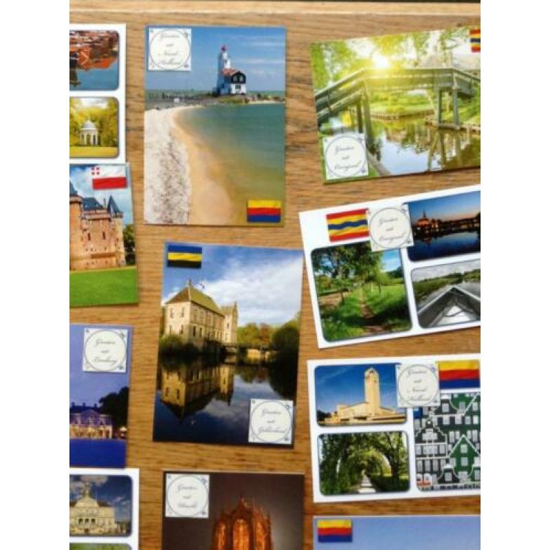 33 ansichtkaarten van verschillende Nederlandse provincies