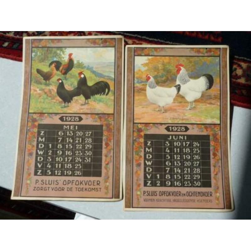 oude reclame kalender p sluis
