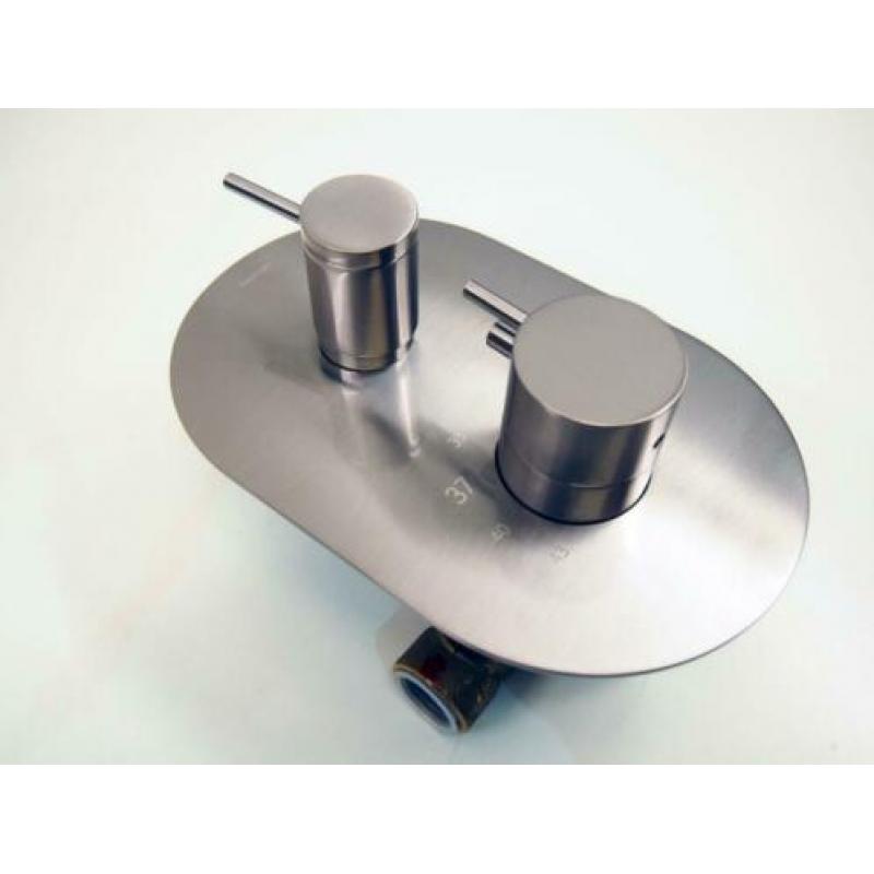 Supergrif d38 RVS-304 inbouw thermostaat doucheset