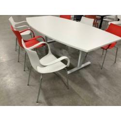 Vergadertafel Spreektafel TONMODEL 240x120cm WIT