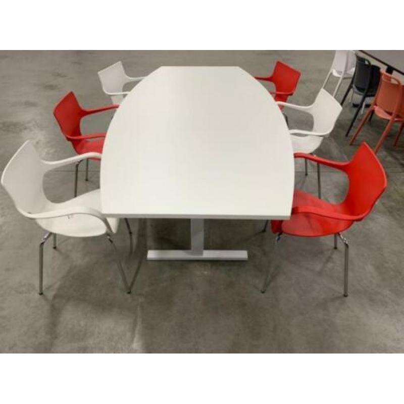 Vergadertafel Spreektafel TONMODEL 240x120cm WIT