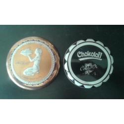 Vintage Retro 3 blikken Tjoklat Chocotoff Driessens