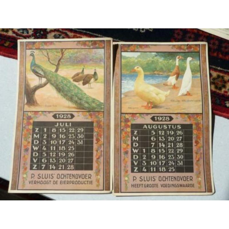 oude reclame kalender p sluis