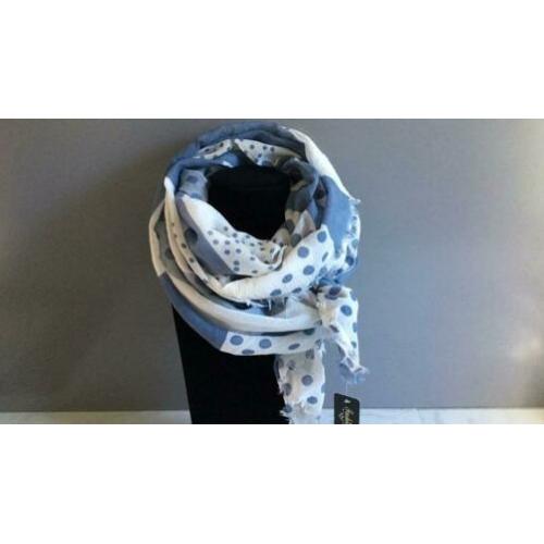 Mooie blauw witte sjaal, nieuwe collectie