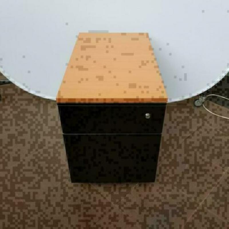 Ladeblok metaal zwart 57x43 cm, 2 lades, KSB Breda LB078