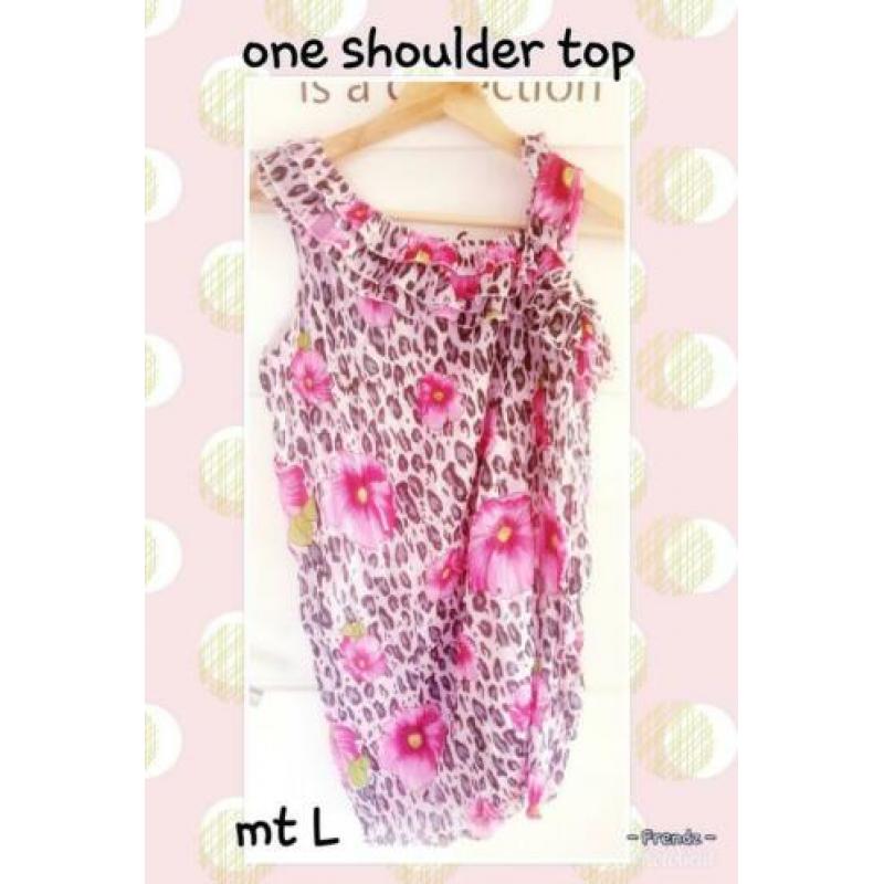 Zomer shirt L one shoulder zgan