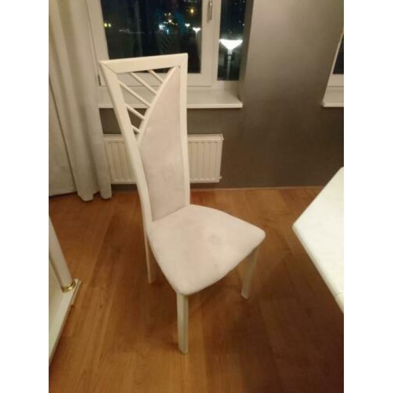 Zeer mooie eethoek met 4 stoelen compleet